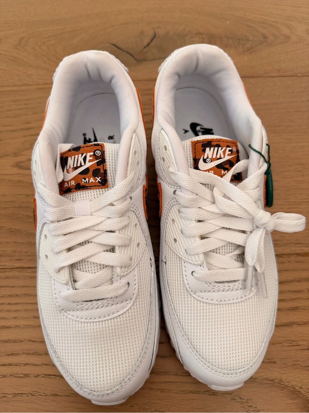 Nike White Air Max Sneakers with Leopard Details - Picture 5 of 5